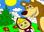 Coloring Games - Masha and Bear