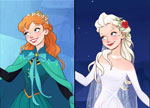 Dress Up Games :: Anna and Elsa Dress Up