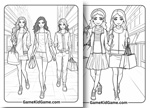 Fashion Friends Coloring Pages