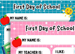 First Day of School Sign Free