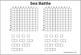 Sea Battle Free Printable Template