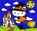 Kitty Halloween Coloring